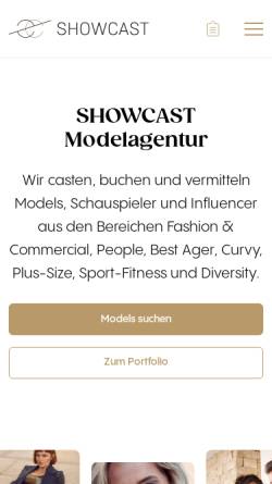 Vorschau der mobilen Webseite www.showcast.de, Show Cast Models