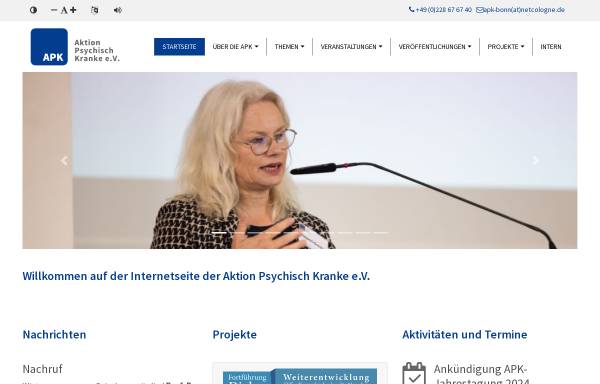 Vorschau von www.apk-ev.de, Aktion Psychisch Kranke e.V.