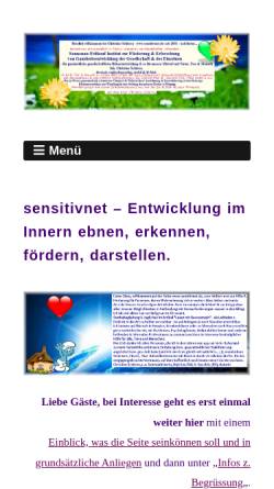 Vorschau der mobilen Webseite www.sensitivnet.de, Sensitivnet