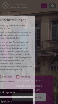 Vorschau der mobilen Webseite www.schloss-klinik.de, Schlosspark Klinik
