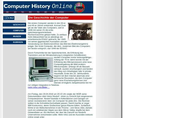 Vorschau von www.weller.to, Computer History Online
