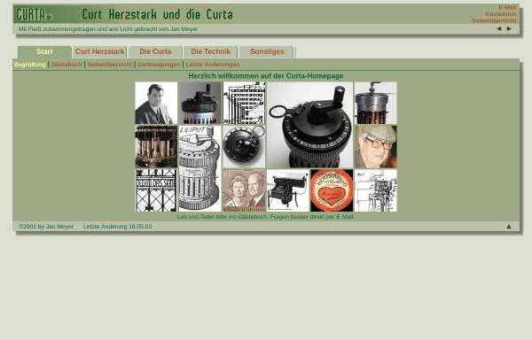 Vorschau von www.curta.de, Geschichte von Curt Herzstark und seiner Curta