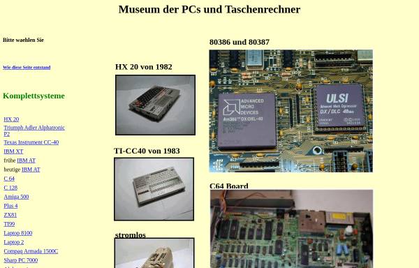Vorschau von pcmuseum.de, Museum der PCs und Taschenrechner