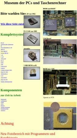 Vorschau der mobilen Webseite pcmuseum.de, Museum der PCs und Taschenrechner