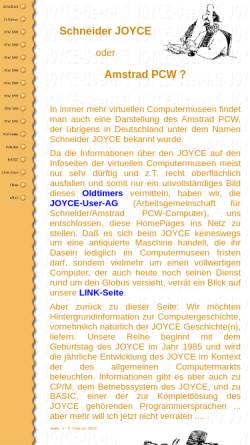 Vorschau der mobilen Webseite www.joyce.de, Schneider JOYCE oder Amstrad PCW