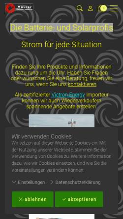 Vorschau der mobilen Webseite www.maurelma.ch, Maurer Elektromaschinen