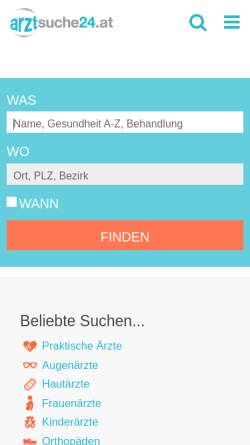 Vorschau der mobilen Webseite arztsuche24.at, Arzt-Suche24.at