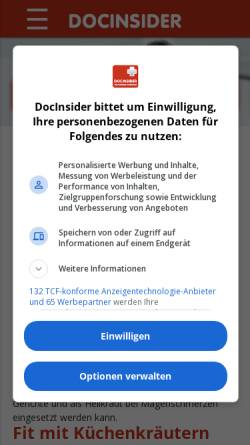 Vorschau der mobilen Webseite www.docinsider.de, DocInsider