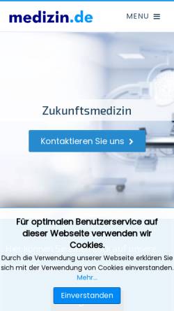 Vorschau der mobilen Webseite www.medizin.de, Medizin.de