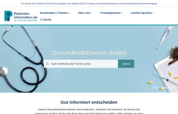 Vorschau von www.patienten-information.de, Patienten-Information.de