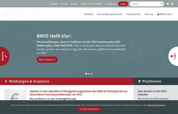 Vorschau von www.bmvz.de, Bundesverband Medizinische Versorgungszentren