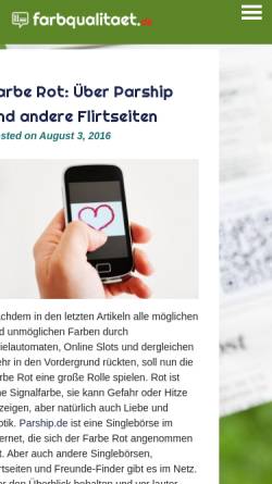 Vorschau der mobilen Webseite www.farbqualitaet.de, Glossar eines perfekten Anstrichs