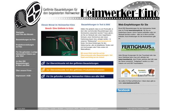 Vorschau von www.heimwerker-kino.de, Heimwerker-Kino