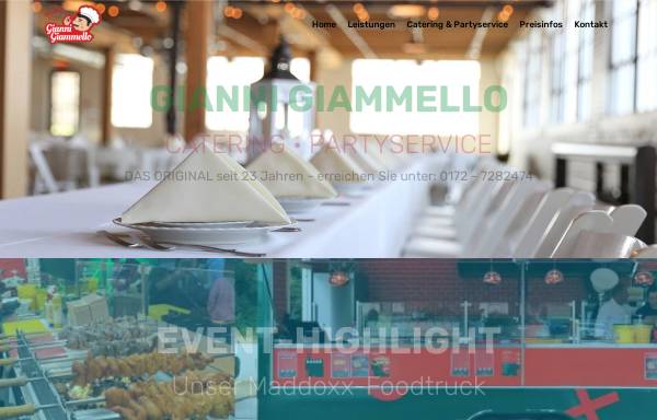 Vorschau von www.giammello-catering.de, C & P Catering und Partyservice Gianni Giammello