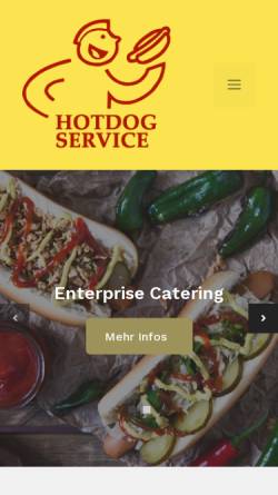 Vorschau der mobilen Webseite www.hotdogservice.de, Enterprise Hotdog Catering
