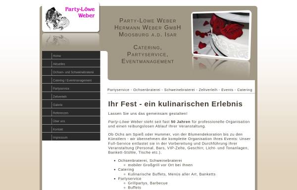 Vorschau von www.party-service-weber.de, H. Weber GmbH, (D) Moosburg
