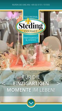 Vorschau der mobilen Webseite www.steding.de, Michael Steding Partyservice & Events