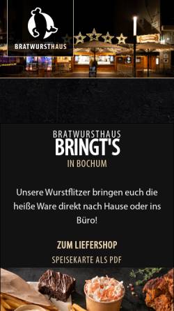 Vorschau der mobilen Webseite www.bratwursthaus.com, Bratwursthäuschen