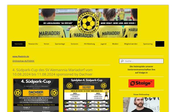 Vorschau von www.alemannia-mariadorf.de, SV Alemannia Mariadorf 1916 e.V.