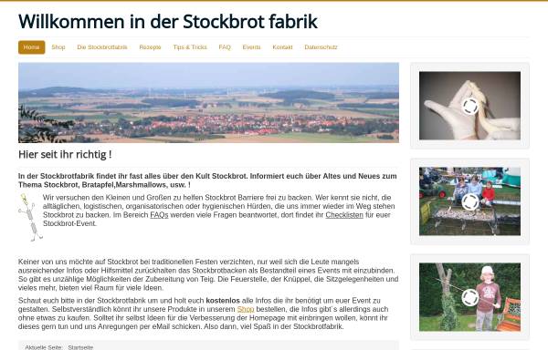 Vorschau von www.stockbrotfabrik.de, Stockbrotfabrik Eldagsen