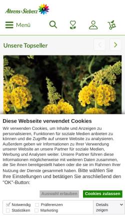 Vorschau der mobilen Webseite www.as-garten.de, Ahrens+Sieberz GmbH & Co KG