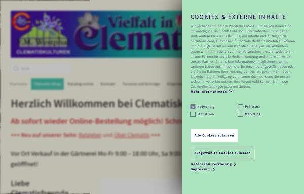 Vorschau von www.clematis-westphal.de, F. M. Westphal Clematiskulturen