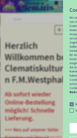 Vorschau der mobilen Webseite www.clematis-westphal.de, F. M. Westphal Clematiskulturen