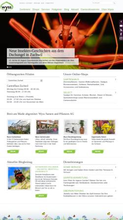 Vorschau der mobilen Webseite www.wyssgarten.ch, Wyss Samen und Pflanzen AG