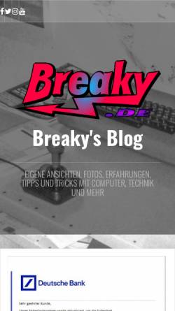 Vorschau der mobilen Webseite www.breaky.de, Gängler, Ronny