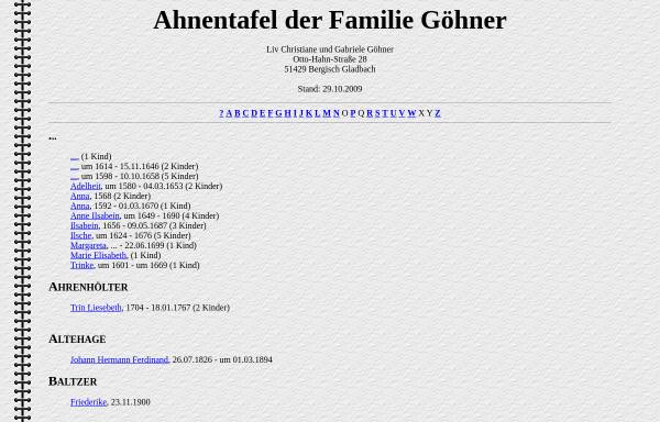 Vorschau von www.goehner.info, Goehner, Familie