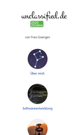 Vorschau der mobilen Webseite unclassified.de, Goergen, Yves