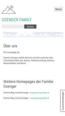Vorschau der mobilen Webseite www.gsenger.at, Gsenger, Günter