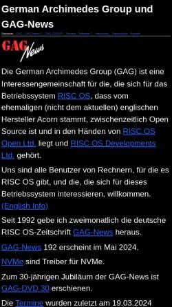 Vorschau der mobilen Webseite gag.de, German Archimedes Group