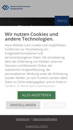 Vorschau der mobilen Webseite www.bankgespraeche.de, Carl-Dietrich Sander - UnternehmerBerater
