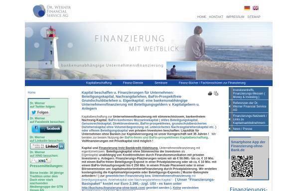 Vorschau von www.finanzierung-ohne-bank.de, Dr. Werner & Collegen