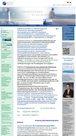 Vorschau der mobilen Webseite www.finanzierung-ohne-bank.de, Dr. Werner & Collegen