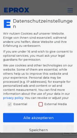 Vorschau der mobilen Webseite www.eprox.ch, Eprox Consulting GmbH