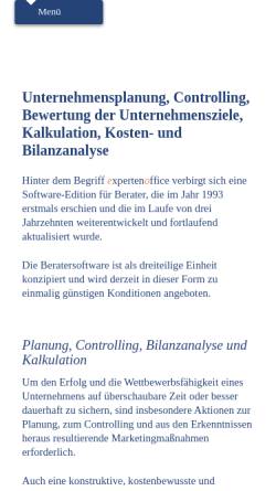 Vorschau der mobilen Webseite www.expertenoffice.de, ExptertenOffice by OCEF Consult GmbH
