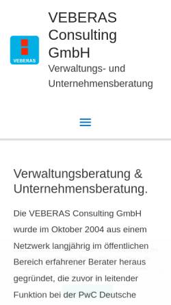 Vorschau der mobilen Webseite veberas.de, Veberas Consulting GmbH
