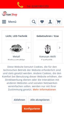Vorschau der mobilen Webseite www.ercanshop.de, Handy Computer Sat - kauft mann bei ercanShop!