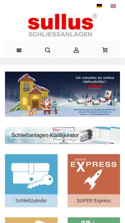 Vorschau der mobilen Webseite www.schliessanlage.de, sullus GmbH & Co. KG