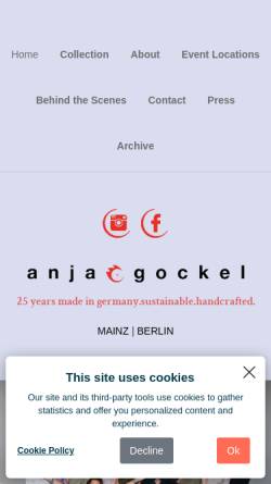 Vorschau der mobilen Webseite www.anja-gockel.com, Anja Gockel