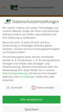 Vorschau der mobilen Webseite deutsche-heilpraktikerschule.de, Deutsche Heilpraktikerschule