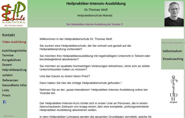 Vorschau von www.hp-intensiv.de, Dr. Thomas Wolf
