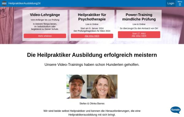 Vorschau von www.heilpraktikerausbildung24.de, Heilpraktikerausbildung24