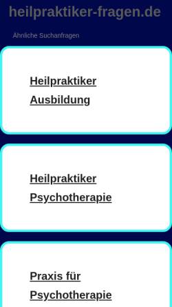 Vorschau der mobilen Webseite www.heilpraktiker-fragen.de, Heilpraktikerfragen