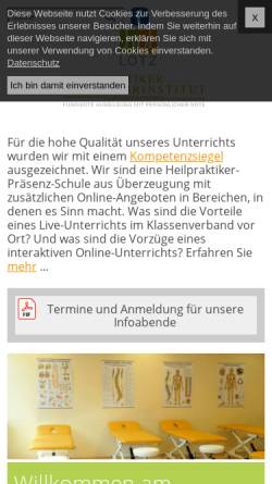 Vorschau der mobilen Webseite www.hpl-lotz.de, Heilpraktiker-Lehrinstitut Lotz