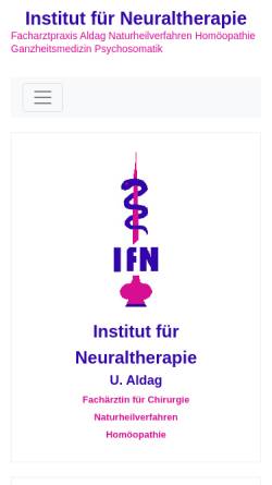 Vorschau der mobilen Webseite www.ifn-berlin.de, Institut für Neuraltherapie Berlin