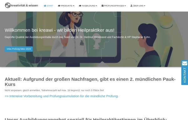 Vorschau von www.kreawi.de, Kreativität und Wissen