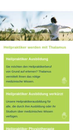 Vorschau der mobilen Webseite www.thalamus.de, Thalamus